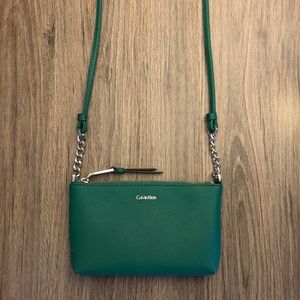 NWOT Calvin Klein Leather Hayden Mercury Crossbody